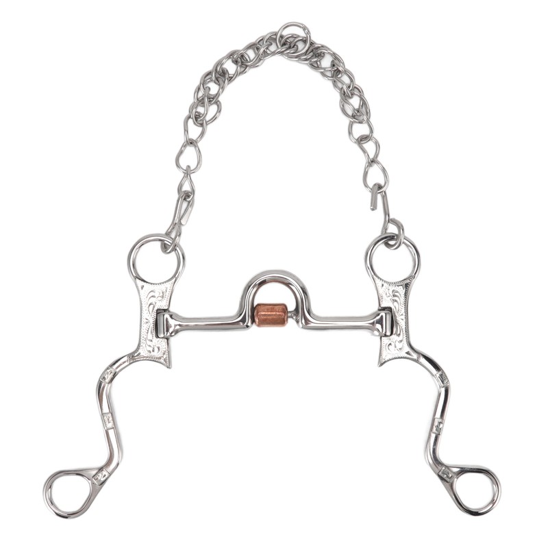 120mm Horse Mouth Snaffle with Chain Stainless Steel Horse Bit