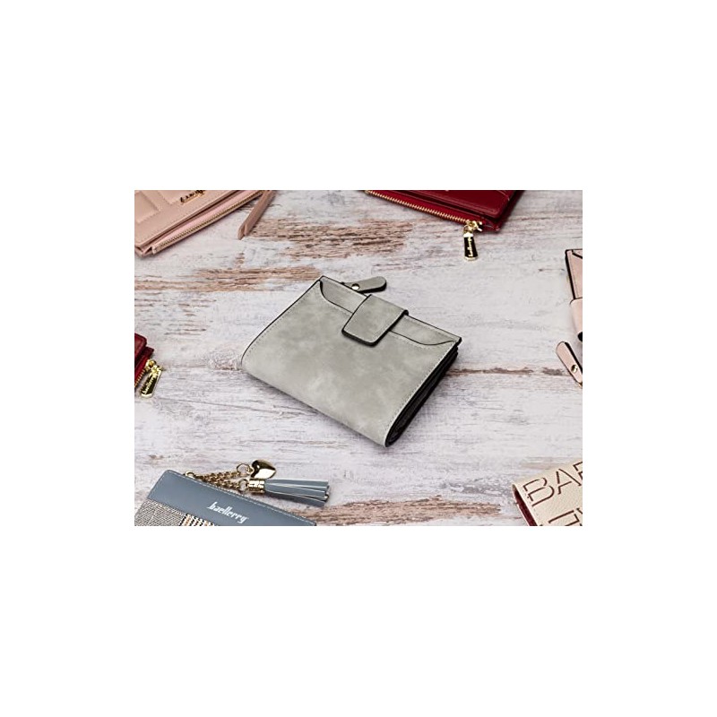 Cartera para Mujer Tipo Monedero N2347, Gris | Pequeña, Elegante,