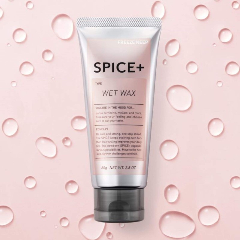 SPICE+ Wet Wax Hair Wax, Green Apple Scent, 80g (x1)