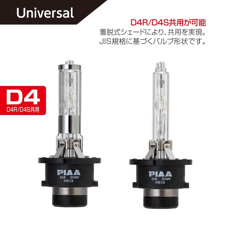 PIAA HL604 HID Bulbs for Headlights, Genuine Replacement, 6000K, Blue