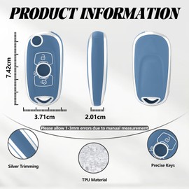 TOOMUME TOOMUME Schlsselhlle TPU, Autoschlssel Hlle 3 Tasten Passt fr Opel Vauxhall Astra K Corsa E Mokka X Buick Verano Encore Envision Regal Lacrosse, Schlsselcover Schutz Schlsselgeh?use