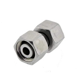 Straight cutting ring connector with sealing cone and O-ring, 12 L-10 L, galvanised steel connection, light series