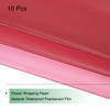 sourcing map 10pcs Transparent Deep Red Border Flower Wrapping Paper