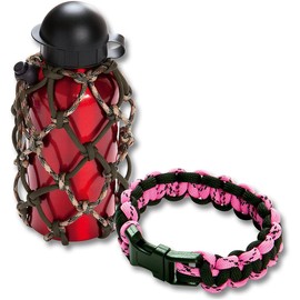 folia 83302 - Paracord Set Camouflage, 3 Schnüre à 3 m und 3 Verschlüsse - ideal zur Erstellung von Armbändern