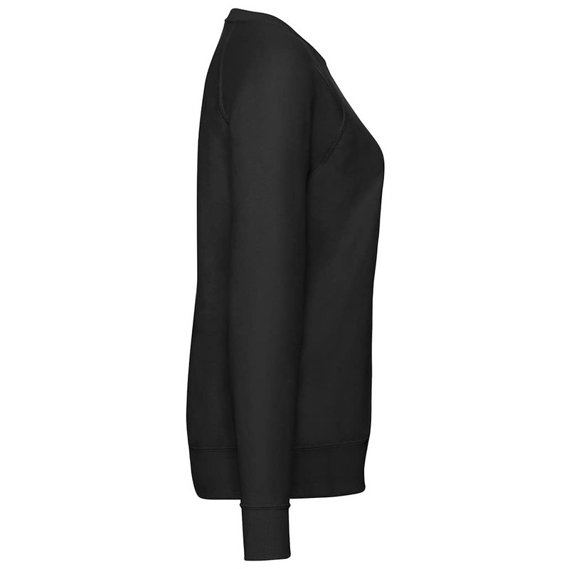 Fruit of the Loom Women's Fit Lightweight Raglan Sweatshirt Black