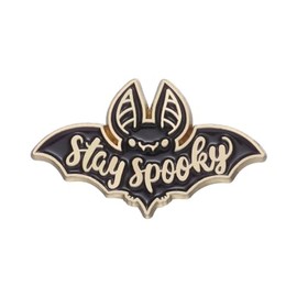 Ro Rox Stay Spooky Bat Brooch Enamel Pin Cute Wicca
