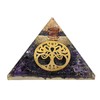 Amazing Gemstone Amethyst Orgonite Pyramid | Crystal Pyramid | Tree