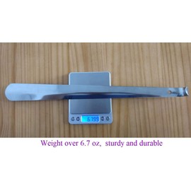 Shoe Horn Long Handle for Seniors Men Women, Metal Shoehorn Handled, Long-Handle Shoehorns Shoe Spoon Boot Horns, Kids Shoes Stick Helper, Extra Long Premium Stainless Steel Shoe Tongue