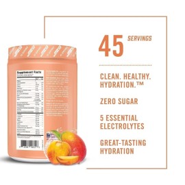 BioSteel Zero Sugar Hydration Mix, 45 Servings Peach Mango Exp 12/24