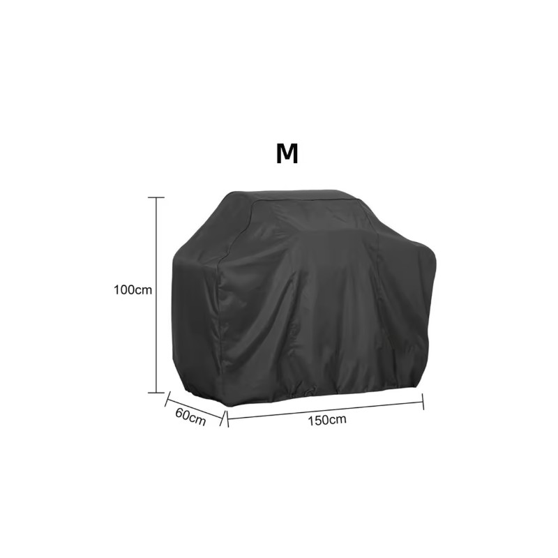 1 Piece Black BBQ Grill Cover for Outdoor Protection –