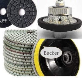 Roxx Tools 1/2" DEMI bullnose Router Bit Grinding cup 12 stone concrete travertine polisher