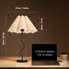 KUNJOULAM Small Table Lamp, Bedside Nightstand Lamp with Umbrella Form