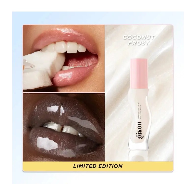 Brillo Labial Gisou Hydrating Lip Oil Color Coconut Frost Brillante