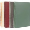 Dzpuhuojz Spiral Notebook, 4 Packs College Ruled Lined Paper, PP