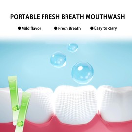 60PCS Travel Size Mouthwash,Portable Mini Mouthwash,Long-Lasting Freshness Travel Mouth Wash for Oral Care A19