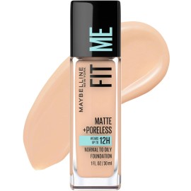 Maybelline Fit Me Matte Poreless Liquid Foundation 125 Nude Beige 1 Fl Oz Oily