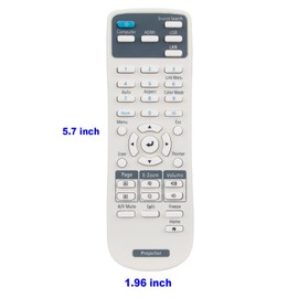 ECONTROLLY 218906000 Replacement Video Projector Remote Commander Compatible for Epson PowerLite Multimedia DLP Projector L610 L400U L500W L510U L610U L610W L615U EB-L500 EB-L615U EB-L400U EB-L500W