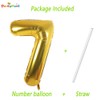 PartyMart gold Foil Balloons Number 7, 42 inch