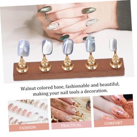 Healeved 1set Nail Holders with Base for Press Nails Practice Ergonomic Display Stand and Stable for Home Salon Use