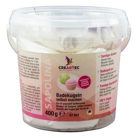 CREARTEC - Badekugeln Set / Kreativset "Schäumend" - zur Herstellung eigener Badekugeln - wohltuende Erfrischung für die Haut - 400g Eimer - Made in Germany