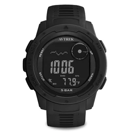 AVTREK Waterproof Digital Watch, Outdoor Sports Watch, Military Army Watch with Pedometer, Altimeter, Compass - Perfect for Men, Women, and Teenagers (black)