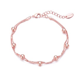 Philip Jones Rose Gold Plated Ball Bracelet