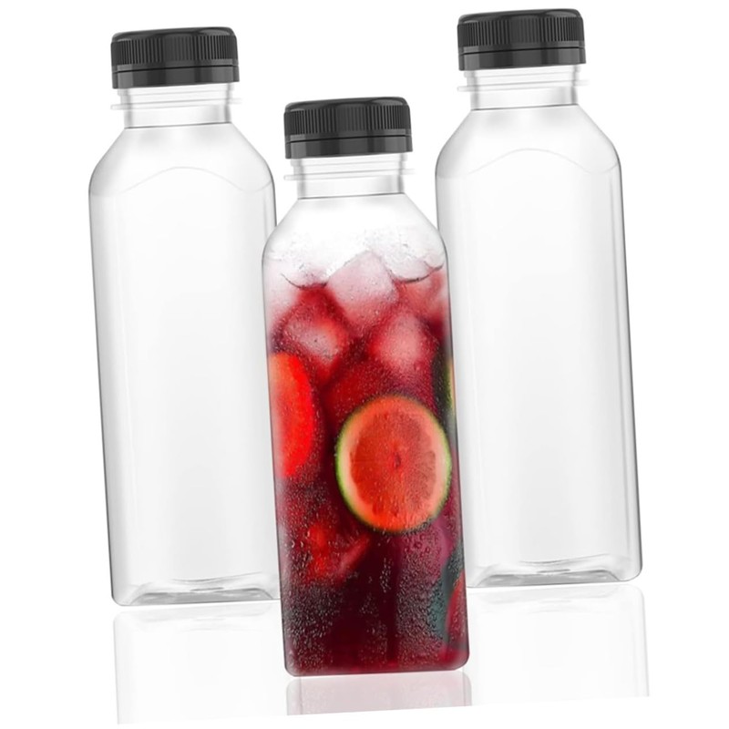 LABRIMP Elegant 400ml Juice Bottles for Cold Brew Juice Reusable