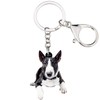 WEVENI Acrylic American Pit Bull Terrier Dog Keychains Pet Key