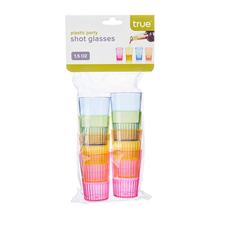 TRUE Fabrication Hotshots Party Shot Glasses, 6", Multi Color
