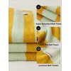 Autumn Citrus Striped Bath Towel,100% Combed Cotton,Soft Absorbent