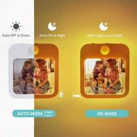 PYD Life 10 Pack Sublimation Night Light Blanks Plug in Motion Sensor 3" x 2.7" x 1.6",Warm Yellow LED Nightlight Adjustable Brightness for Bedroon,Bathroom,Hallway,Stairs,Kitchen