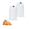 HSOFTIFY 2 Pcs 100% Linen Bread Bags for Homemade Bread
