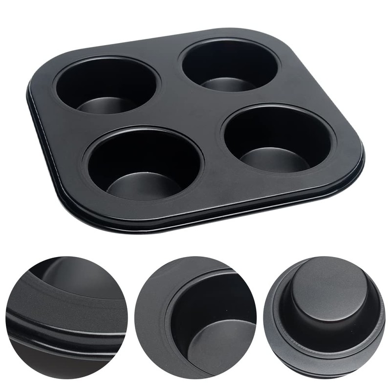 Anwangda Muffin Tray, 4-Hole Tart Round Party Tray, Muffin Tin