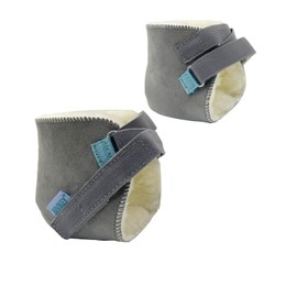 BIVIKEY Heel Protector for Pressure Sores Blisters Cracking Ease Pain Promote Rehabilitation Adjustable Instep Height Easy to Fix and Not Fall Off Grey 1 Pair L