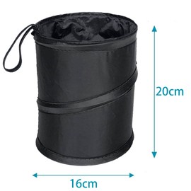 Car Trash Can, 2 Pcs Collapsible Car Garbage Can, Hangable Car Garbage Bin, Universal Garbage Storage Bag for Car, 6.3 x 7.9in
