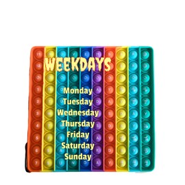 Ranzah Educational Pop Fidget Toy For 3+ Boys & Girls Birthday Gift Toy Montessori Sensory Toy ADHD Anxiety Stress Relief Travel Toy Calendar Spelling Learning Squeeze ToyToddler Toy (Days & Months)