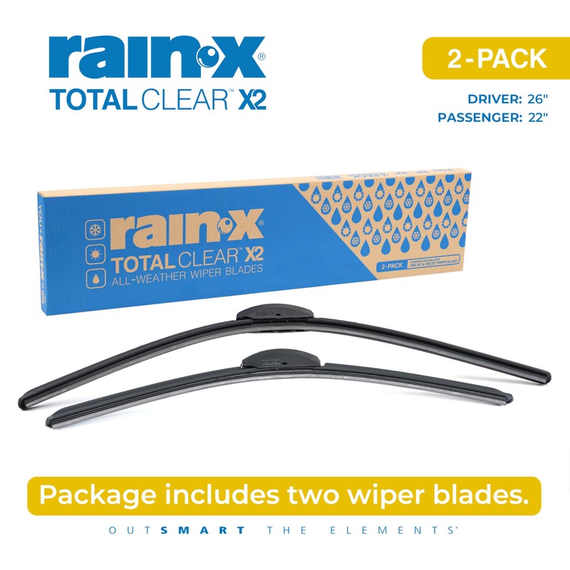 Rain-X 810331 Total Clear Beam Wiper Blades 26" & 22"