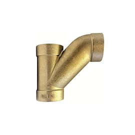 EZ-FLUID Plumbing 1-1/2" Nominal (1-5/8" OD) DWV Cast Brass TEE-Wye Combo Copper Pipe Fitting C x C x C (Copper Sweat Sockets) Connection Cast Brass Fitting For DWV System (2 Packs)