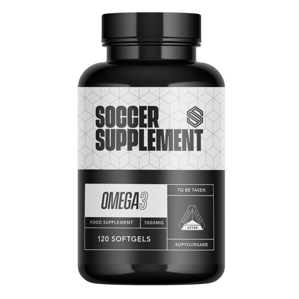 Omega 3 - Soccer Supplement - Essential to Health Support - Helps Heart and Brain Used by Premier League Footballers - Informed Sport Tested - 120 Soft Gels
