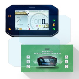 Mogico Motorcycle Nano Glass Dashboard Screen Protector Kit for Aprilia Tuono V4 RSV4 Factory 2021-2025 / Tuareg 660 2022+ / Moto Guzzi V100 / Energica Experia (2 x Ultra Clear)