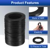 sourcing map 12 Pcs Solid Nitrile Rubber Flat Washer DN40