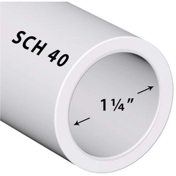 VENTRAL VENTRAL PVC Pipe Sch40 1-1/4 Inch (1.25) White Custom