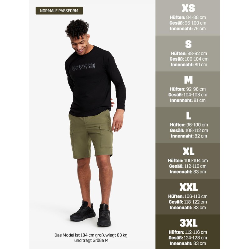 RevolutionRace Adventure Cargo Stretch Shorts for Men, Lightweight and Practical