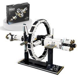 Electric International Space Station Building Kit, Collectible Display Model Building Toys Set, Ideas Gift for Adults Boys Age 8~12 Girls