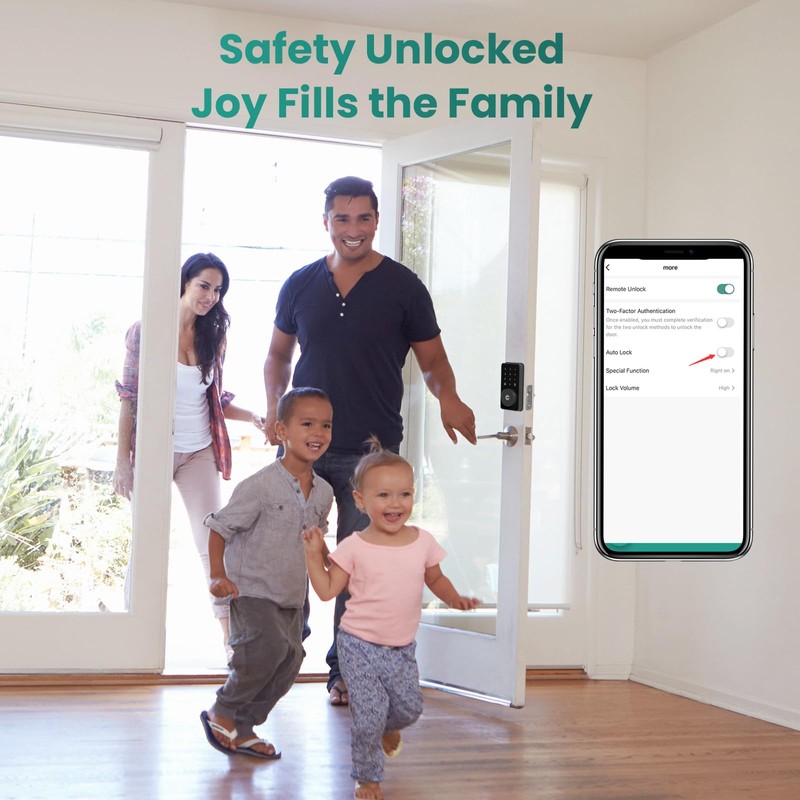 Smart Lock, 4-in-1 Keyless Entry Door Lock for Front Door,