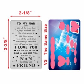 FALOGI Nan Gifts from Grandchildren, I Love You Nan, Thank You Nan Card from Granddaughter Grandson