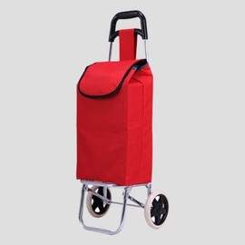 Hand Shopping Cart Carrier with Mobile Wheels for Market Use Hand Cart Small Red