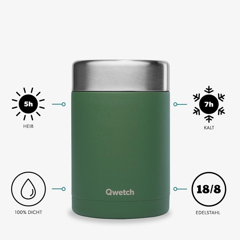 QWETCH - Isothermal Lunch Box - Granite Khaki 600 ml