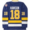 Youth Hanson Brothers #18 Jeff Charlestown Chiefs Slap Shot Blue
