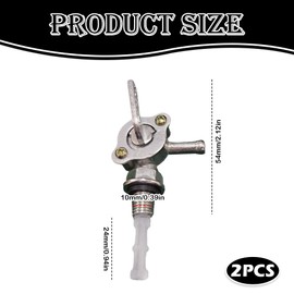 2 Pcs Fuel Tank Switch Valve – M10 x 1.25 Fuel Tap for Generator, Pit Bike & Quad Bike Gas/Oil Tanks